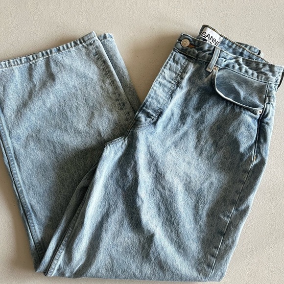 GANNI high rise wide leg woman’s jeans - Picture 2 of 12